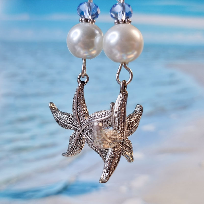 Kriauklių perlų auskarai