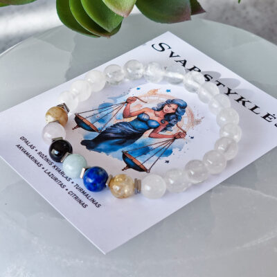 Svarstyklių zodiako ženklo apyrankė